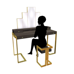 Luxe Utter Sophistication Makeup Desk - interactive