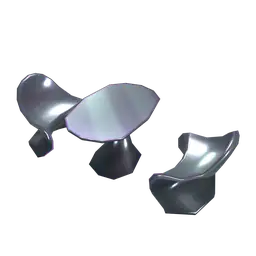 Luxe Party Yacht Silver Shine Table