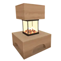 Luxe Ski Chalet Coffee Table With Fire Pit