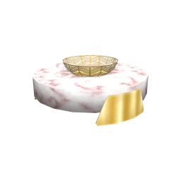 Luxe Blush Gold Circular Coffee Table