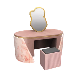 Luxe Blush Gold Dressing Table