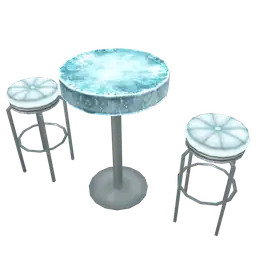 Luxe Frostbite Bar Table And Stool Set