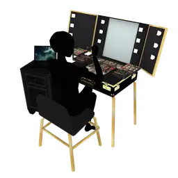 Mod Fashion Portable Make Up Table - Interactive