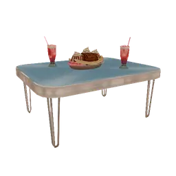 Mod Swirlie's Diner Mint Dining Table