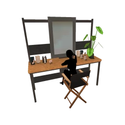 Loft Model Make-up Table - interactive