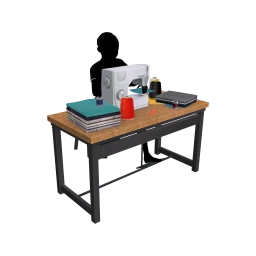 Loft Hand-Made Sewing Table - Interactive