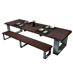 Luxe Rare Wood Dinner Table
