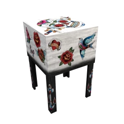 Illustrative Tattoo Sidetable
