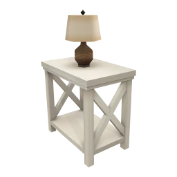 Coastal Frosted Wave Bedside Table
