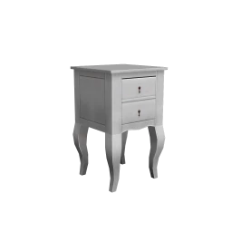 Chic White Bedside Table
