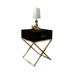 Black Hues Grandeur Bedside Table