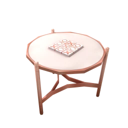 Rose Hues Stucco Coffee Table