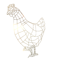 Polygonal Hen Wall Art
