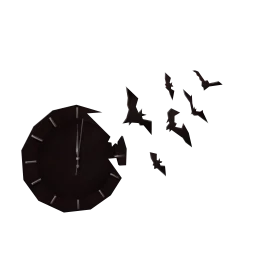 Afterlife Scattering Bats Wall Clock