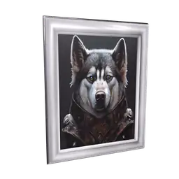 Cosmos Frostbound Armoured Husky Wall Hanging