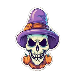 Cosmos Happy Halloween Skull Sticker