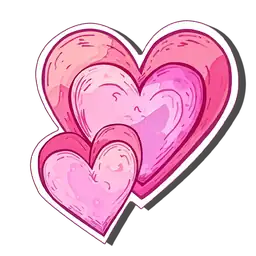 Cosmos Lovely Hearts Sticker