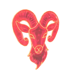 Cosmos Aries The G.O.A.T. Neon Sign