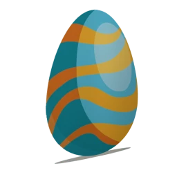 Blue Sunrise Egg Sticker