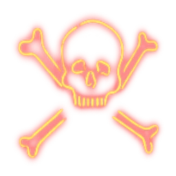 Delirious Squid Pumpkin Orange Grinning Skull