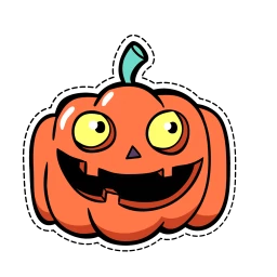 Creepy Pumpkin Sticker
