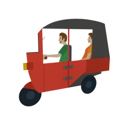 Wanderlust Rickshaw Sticker