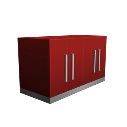 Sleek Kitchen Double Wall Cupboard -Red