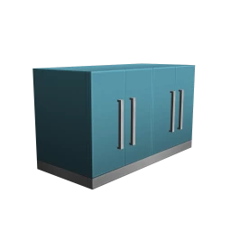 Sleek Kitchen Double Wall Cupboard - Blue