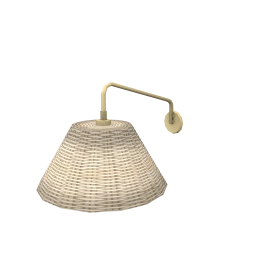 Luxe Wicker Cane Wall Light