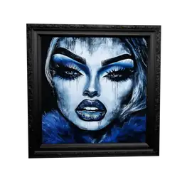 Luxe Cobalt Vision Diva Framed Painting