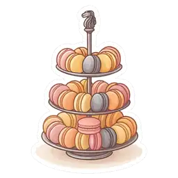 Luxe Ooh La La Macarons Sticker
