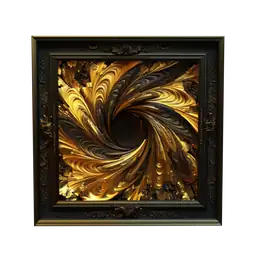 Luxe Golden Reign Framed Print