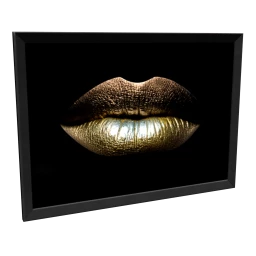 Opulence Golden Lips Wall Art