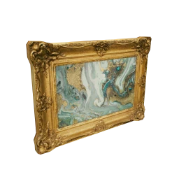 Reign Sapphire Gold Wall Art