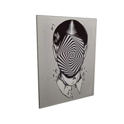 Op Art Head Wall Art