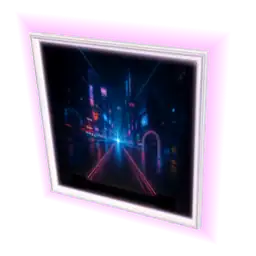 Mod Neon Drip District Framed Poster