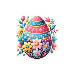 Mod Patchwork Eggstravaganza Sticker
