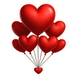 Heart Balloons Sticker
