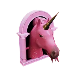 Mod Doll's House Pink Unicorn Wall Hanging