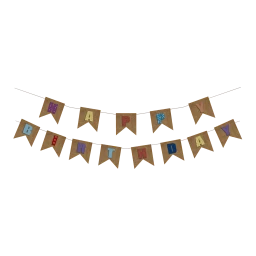 Handmade Burlap Birthday Banner