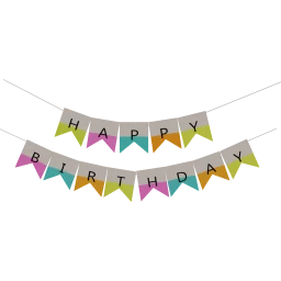 Colourful Happy Birthday Banner