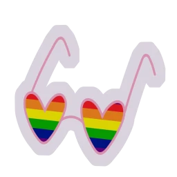 Love Coloured Glasses Sticker