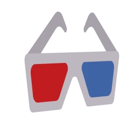 Retro 3D Glasses Sticker