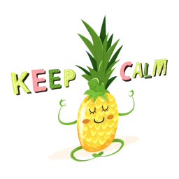"Keep Calm" Pineapple Sticker