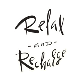 "Relax and Recharge" Sticker