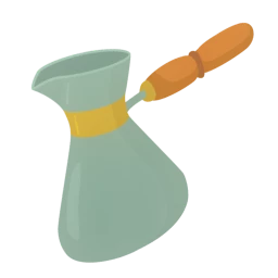 Turquise Coffee Pot Sticker