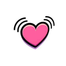 Buzzing Heart Emoji Sticker