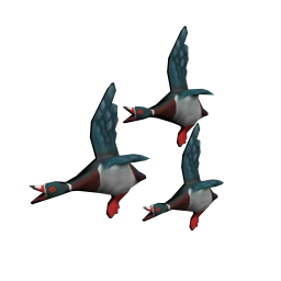 Retro Flying Ducks