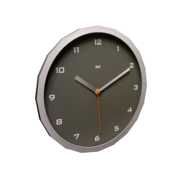 Classic Charcoal Wall Clock