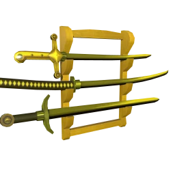 Wall-Mounted Swords (Gold)